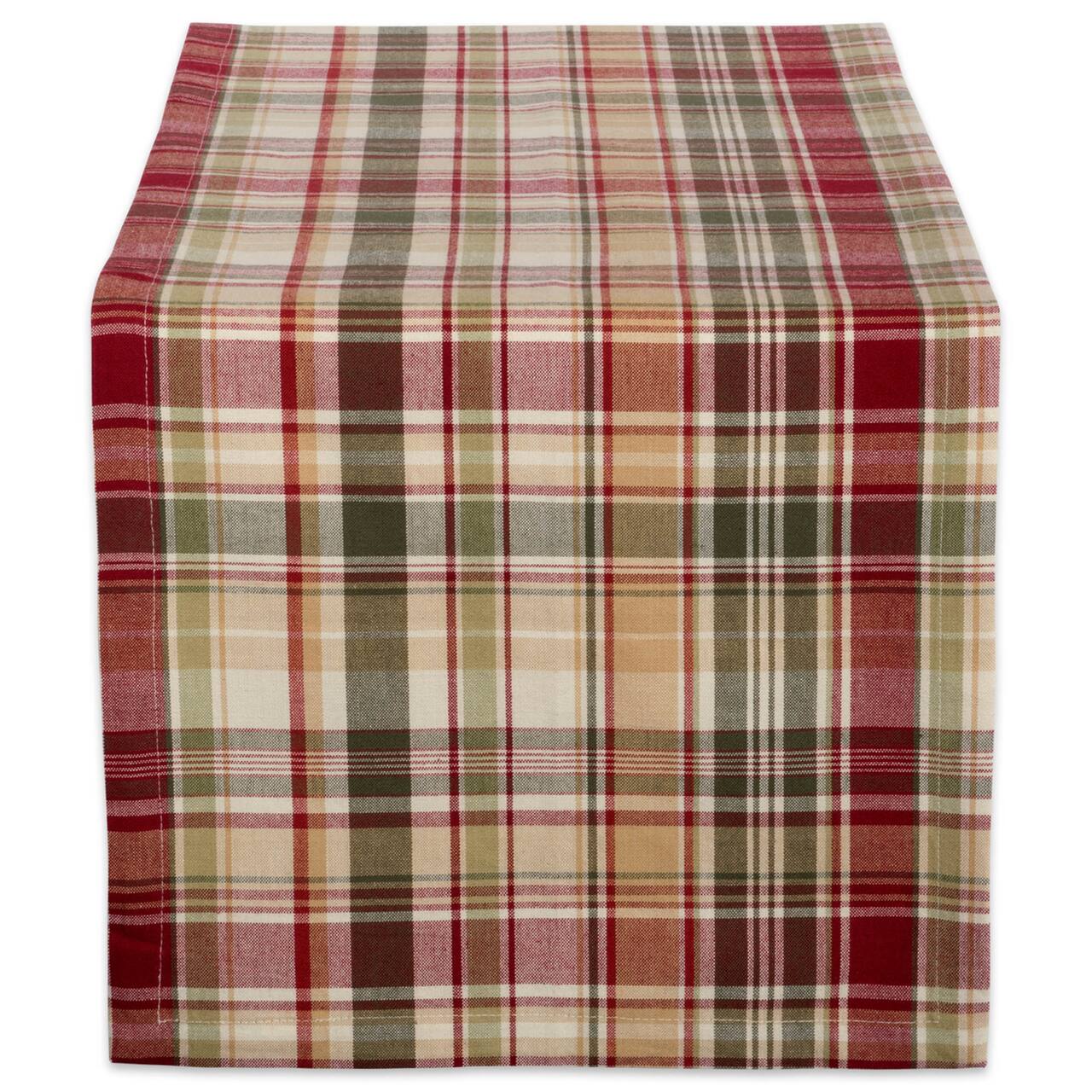 DII® 108" Give Thanks Plaid Table Runner